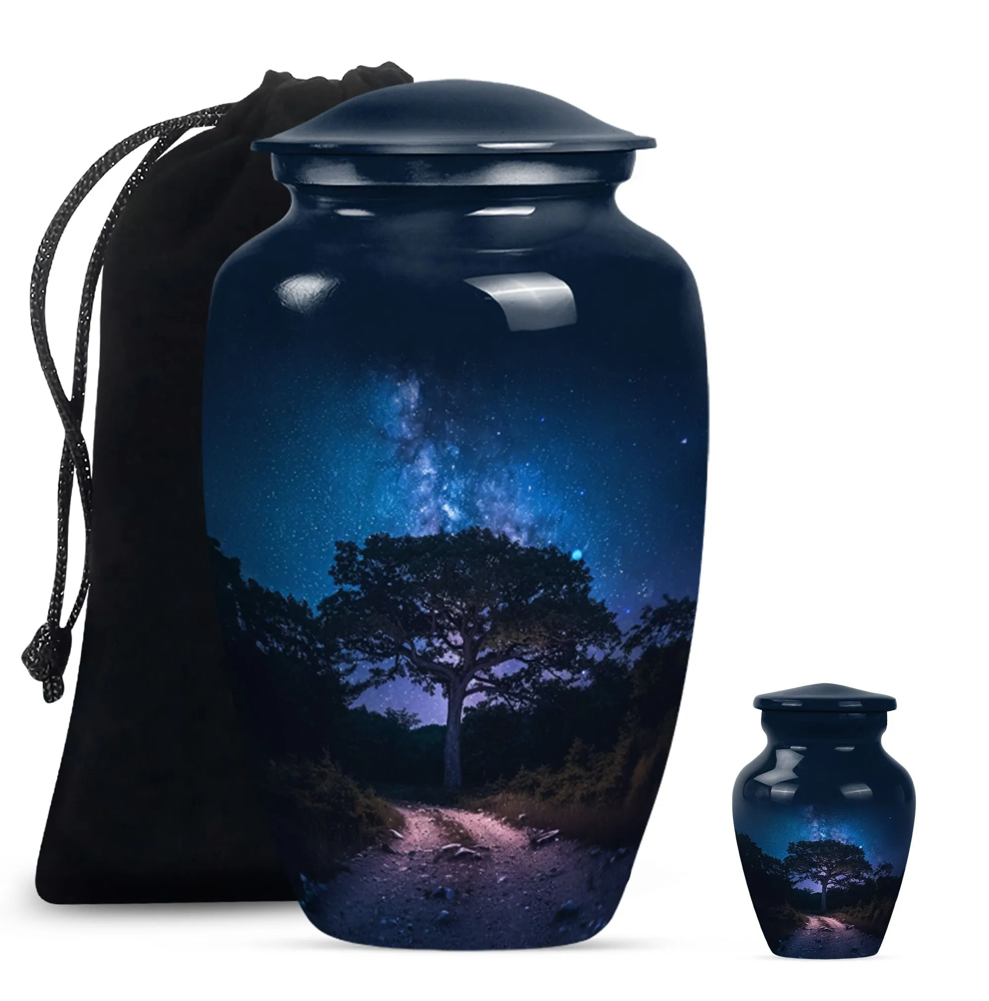 Galaxy Urn: Esteemed Abstract-Themed Aluminum Cremation Urn