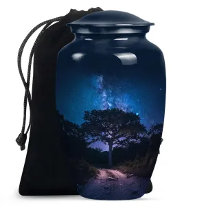 Galaxy Urn: Esteemed Abstract-Themed Aluminum Cremation Urn
