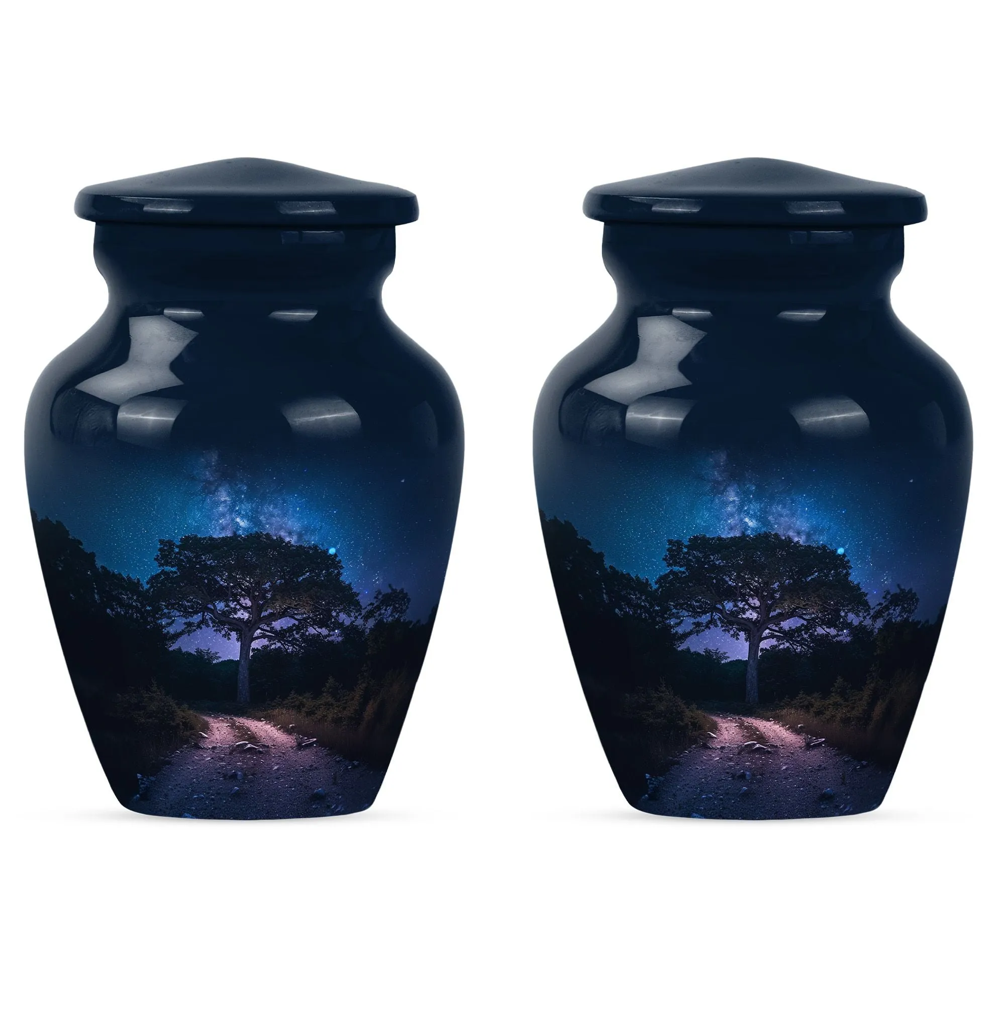 Galaxy Urn: Esteemed Abstract-Themed Aluminum Cremation Urn