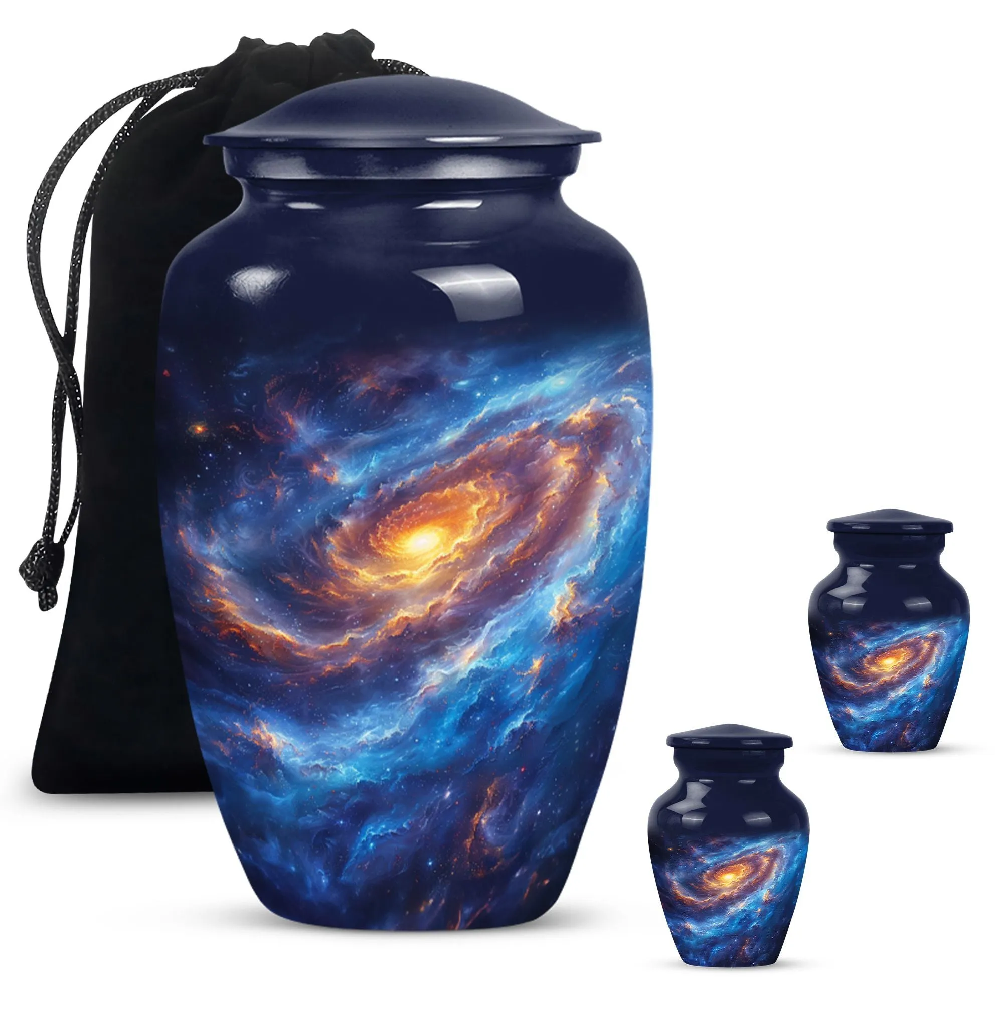 Galaxy Urn Eternity: Adult Male Cremation Urn in Purple Meadow