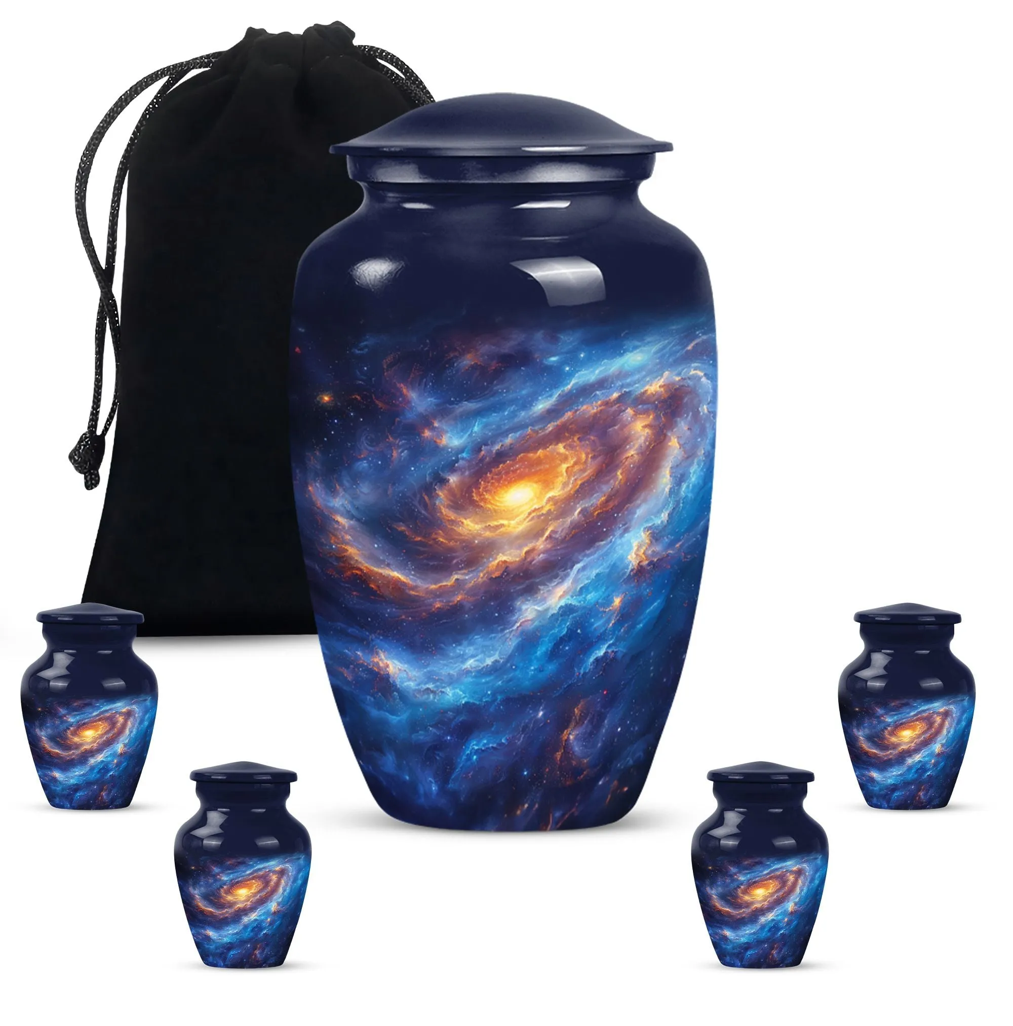 Galaxy Urn Eternity: Adult Male Cremation Urn in Purple Meadow