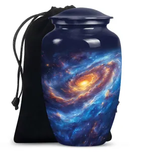 Galaxy Urn Eternity: Adult Male Cremation Urn in Purple Meadow