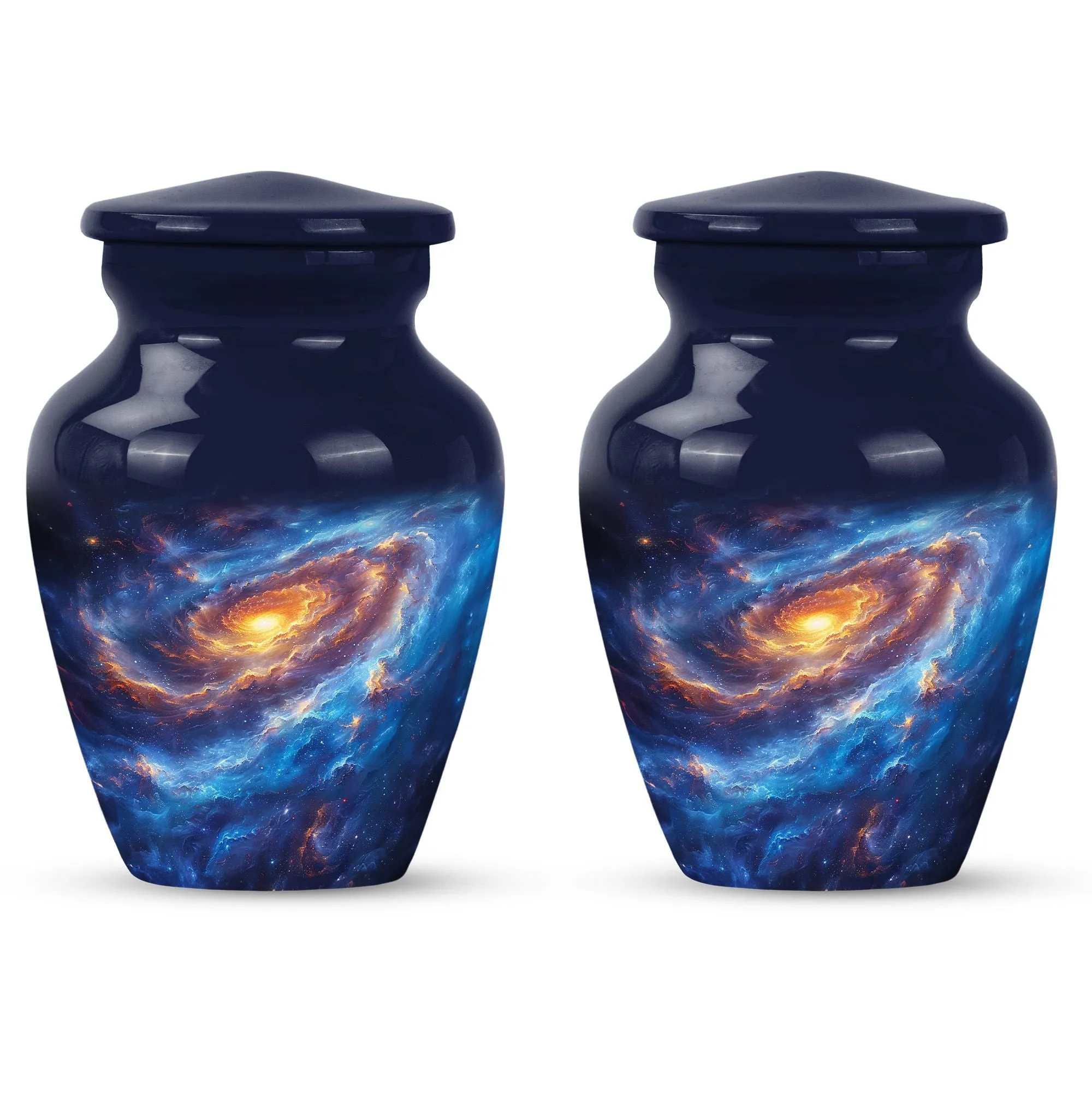 Galaxy Urn Eternity: Adult Male Cremation Urn in Purple Meadow
