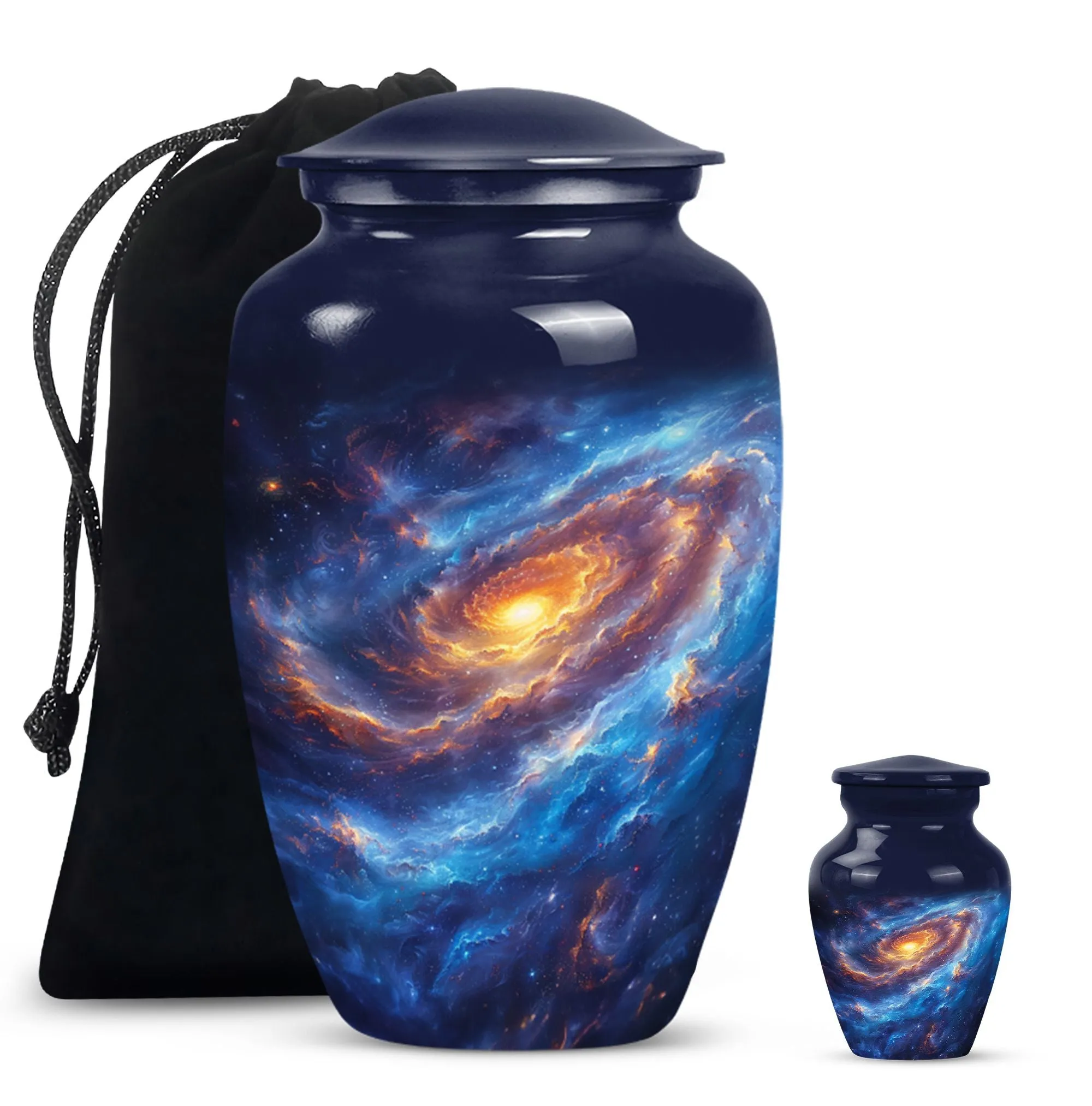 Galaxy Urn Eternity: Adult Male Cremation Urn in Purple Meadow