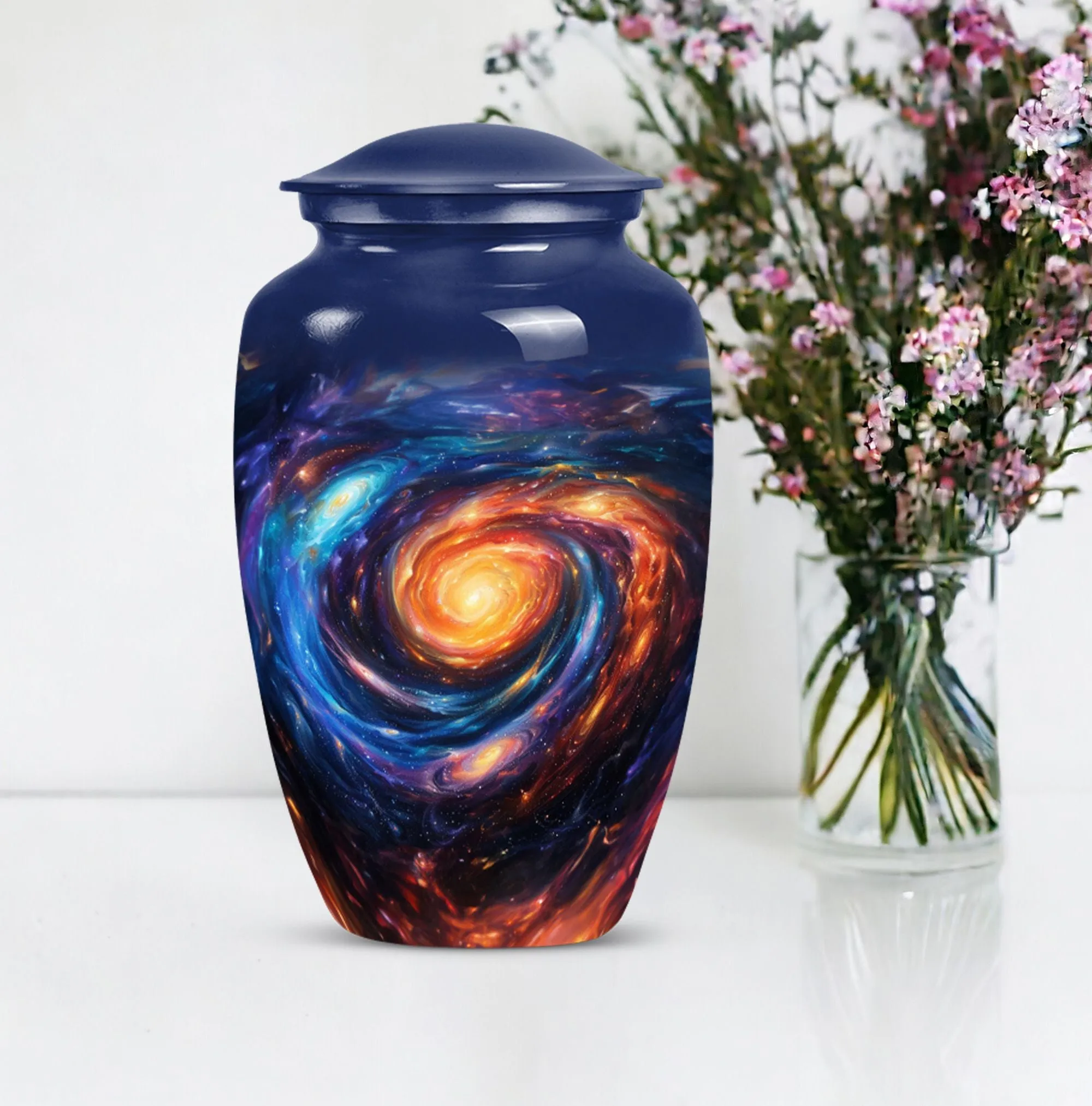 Galaxy Urn - Purple Meadow Memorial Urn For Human Ashes
