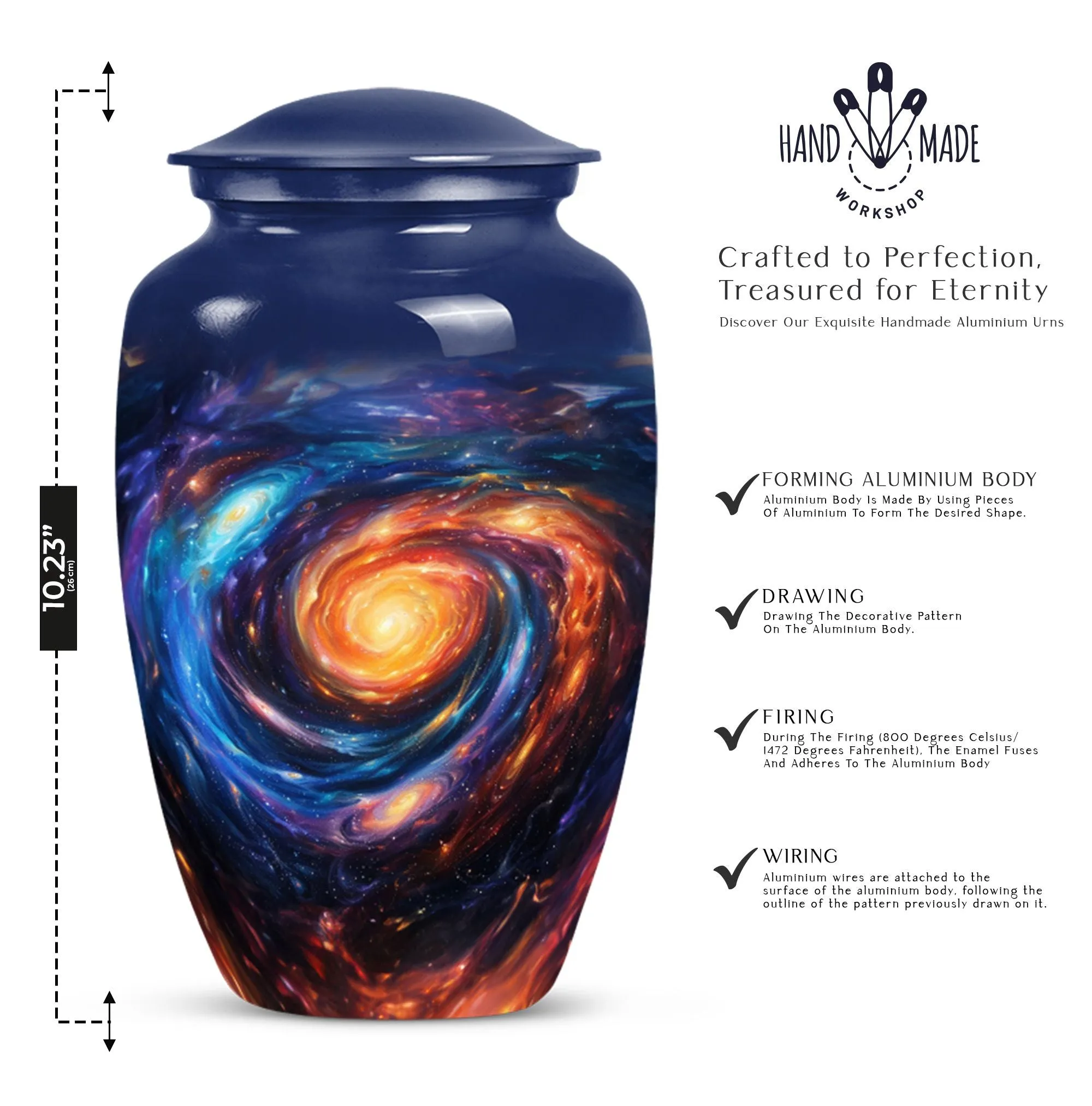 Galaxy Urn - Purple Meadow Memorial Urn For Human Ashes
