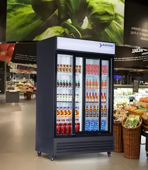 GDR47(S) ‎47.2'' Width Two Section Sliding Glass Door Merchandiser Refrigerator