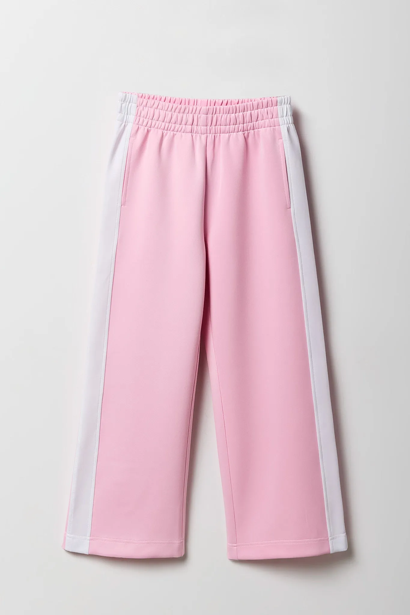 Girls Active Side Striped Wide Leg Pant