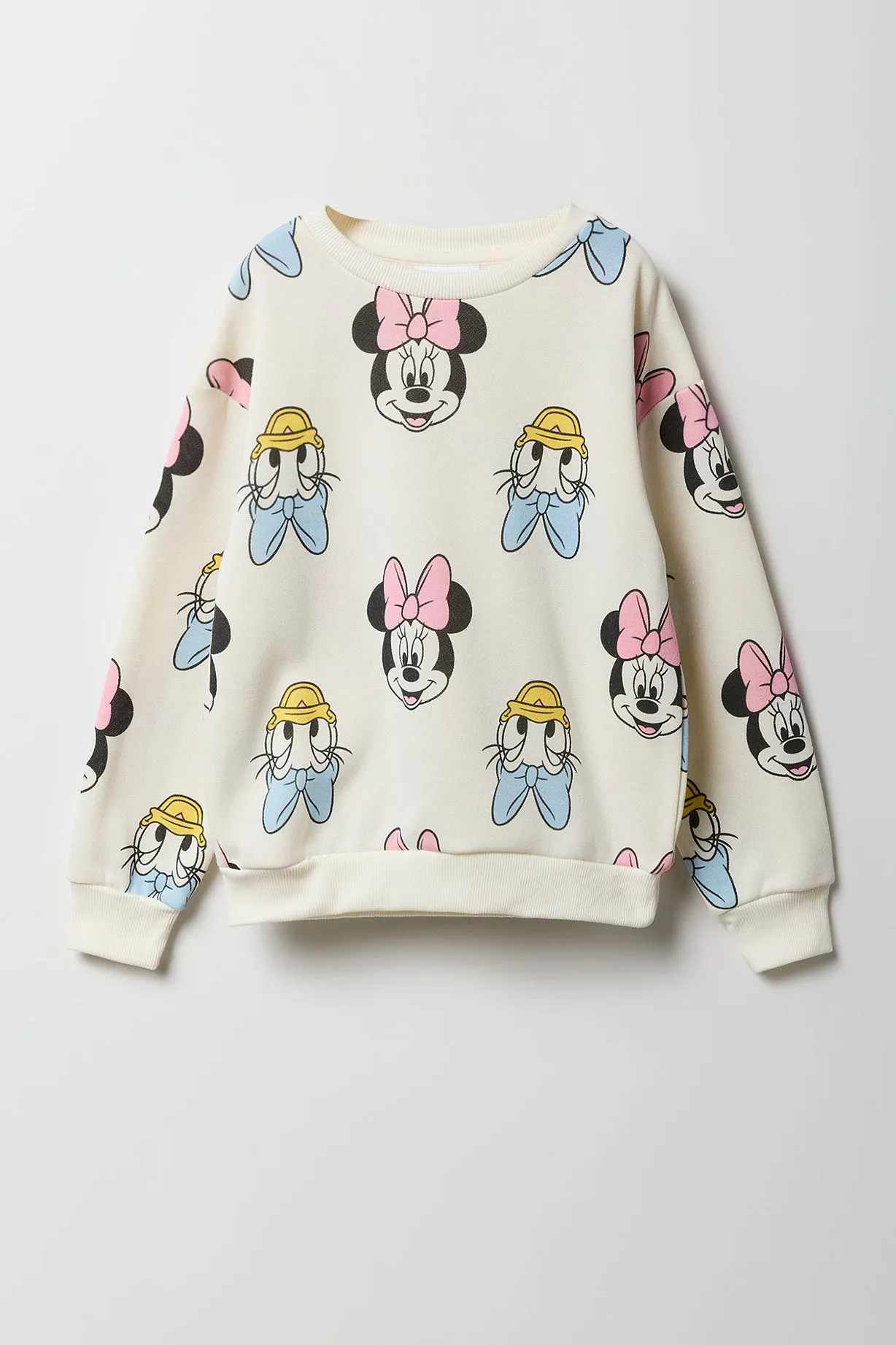 Girls Minnie & Daisy Print Fleece Sweatshirt
