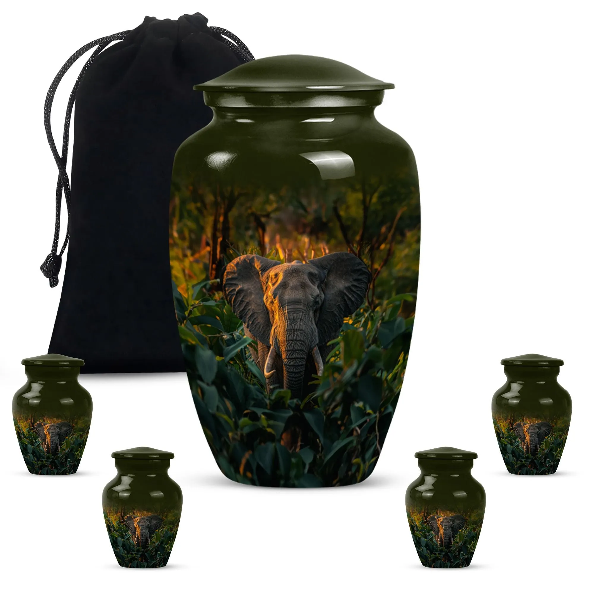 Graceful Elephant Memorial Legacy - Cherished Burial Urn