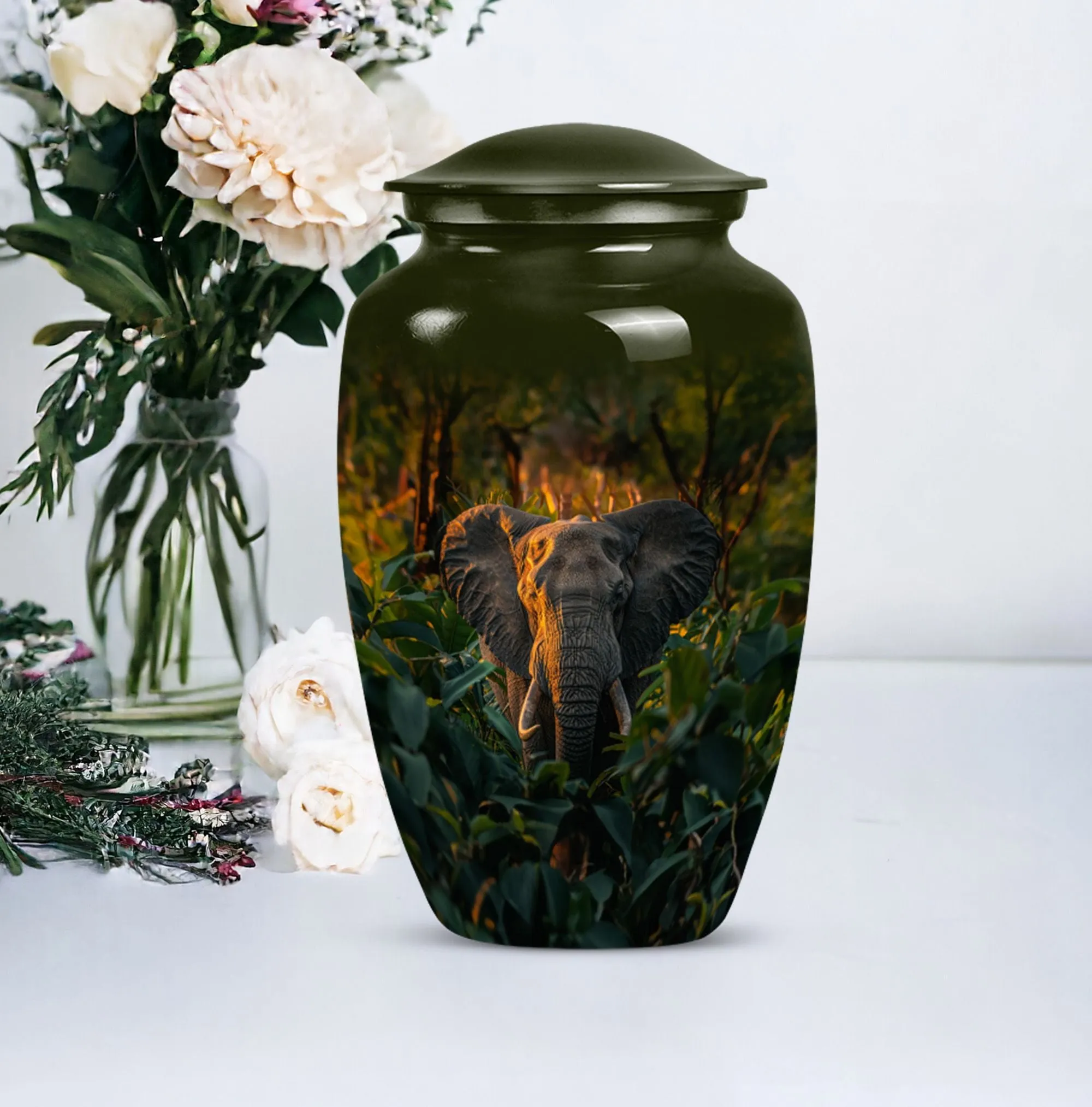 Graceful Elephant Memorial Legacy - Cherished Burial Urn