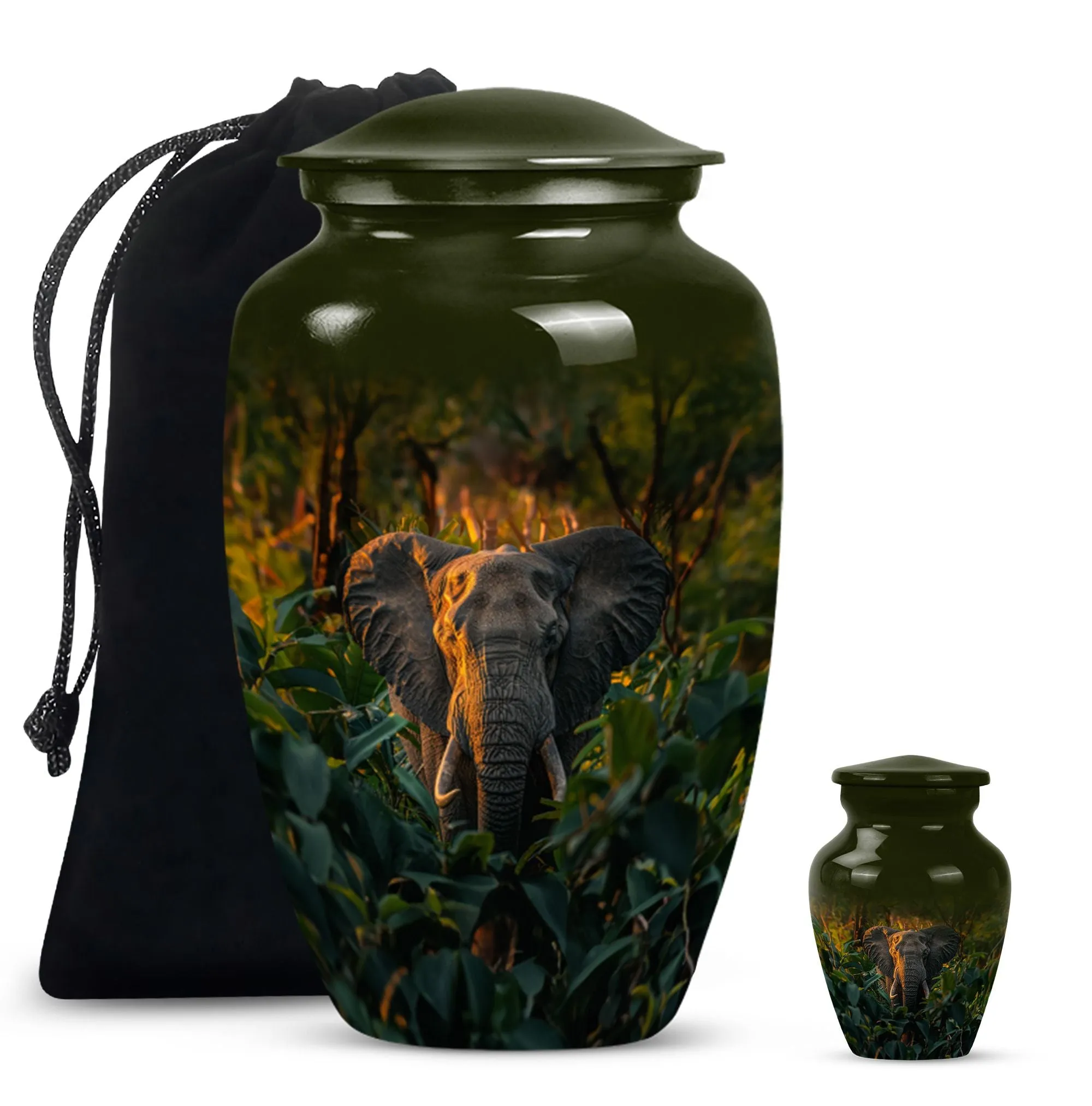 Graceful Elephant Memorial Legacy - Cherished Burial Urn