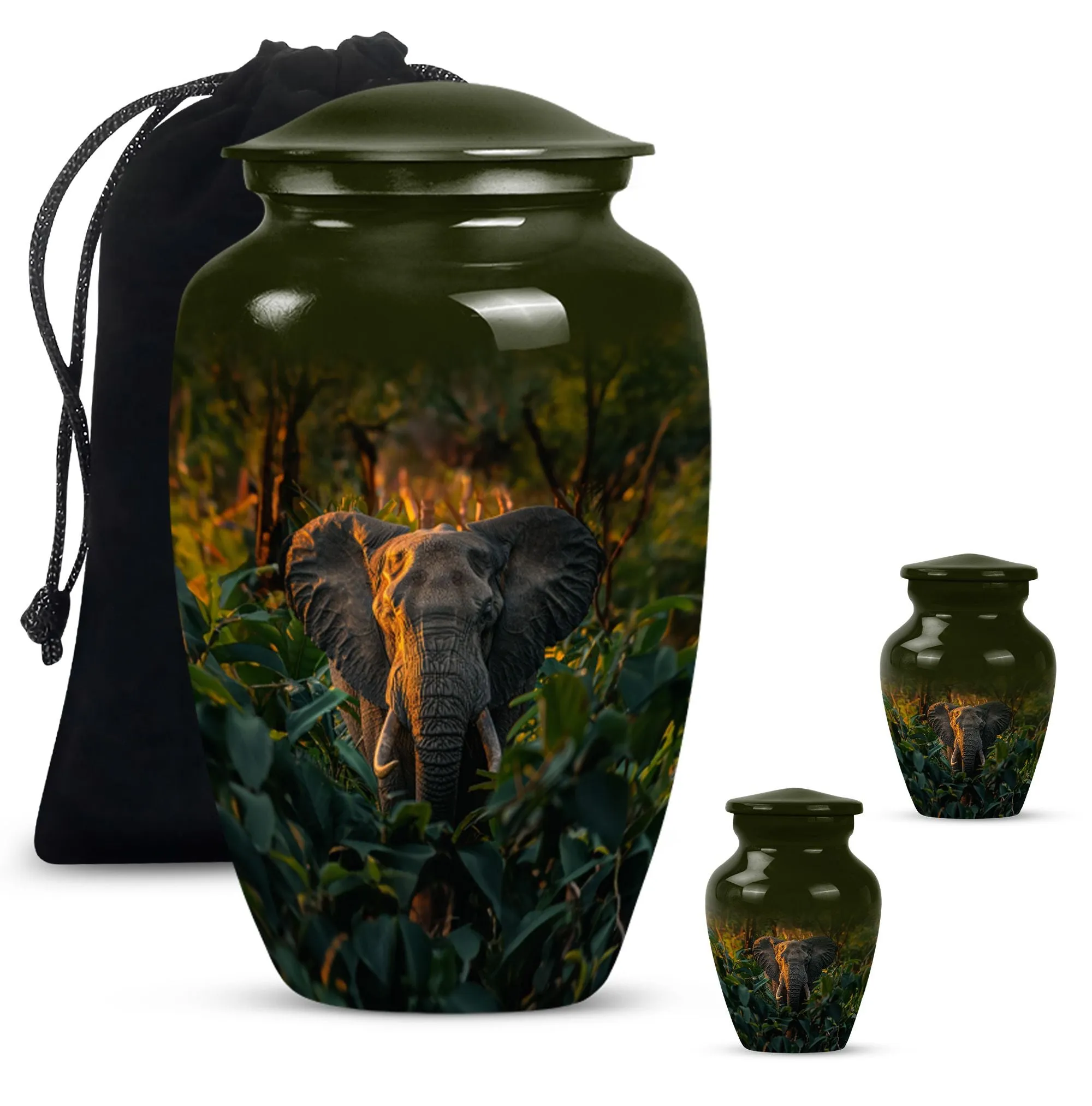 Graceful Elephant Memorial Legacy - Cherished Burial Urn