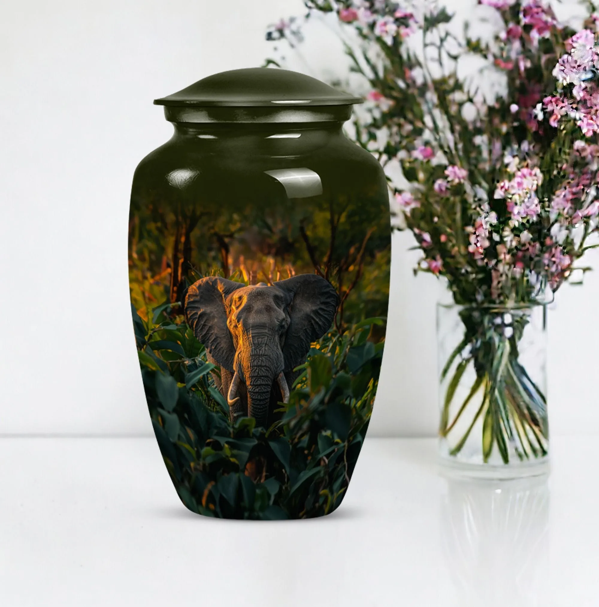 Graceful Elephant Memorial Legacy - Cherished Burial Urn