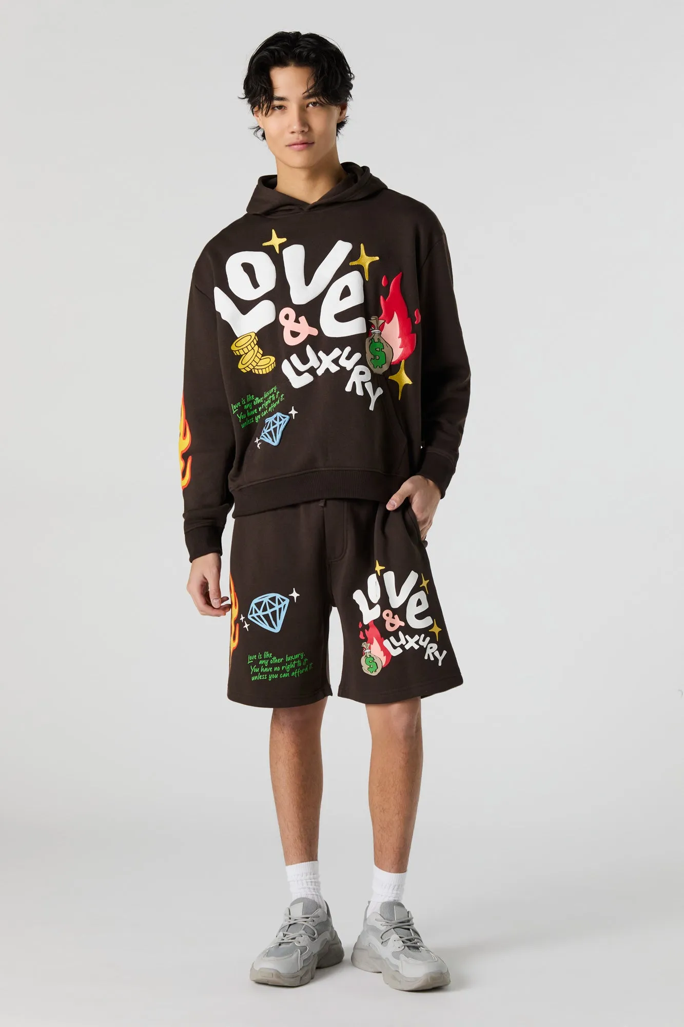 Graphic Fleece Short