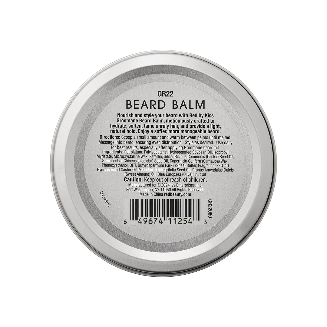 GROOMANE Beard Balm with Argan Oil & Sweet Almond Oil - 3 oz