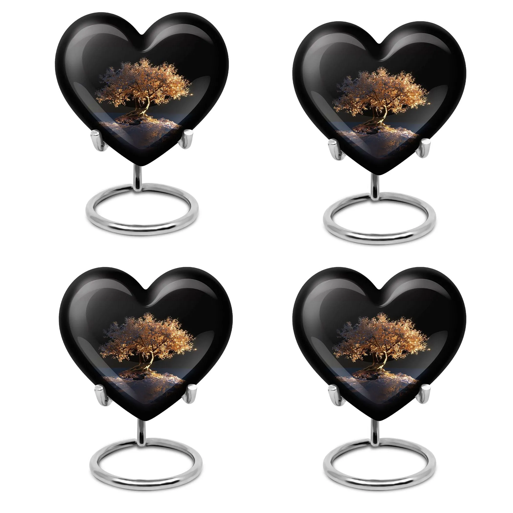 Heart Connection: Tree of Life Memorial Urn for Adult Human Ashes