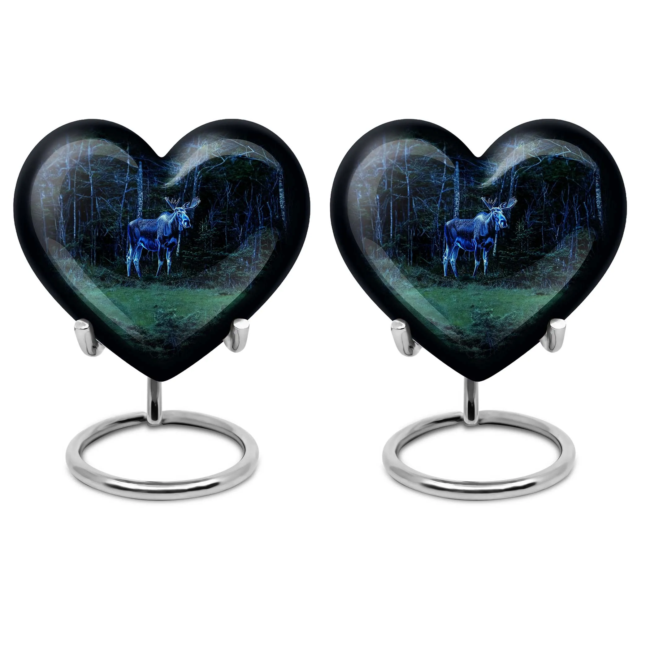 Heart-stirring Abstract Moose Walking Funeral Urn
