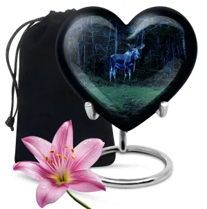 Heart-stirring Abstract Moose Walking Funeral Urn