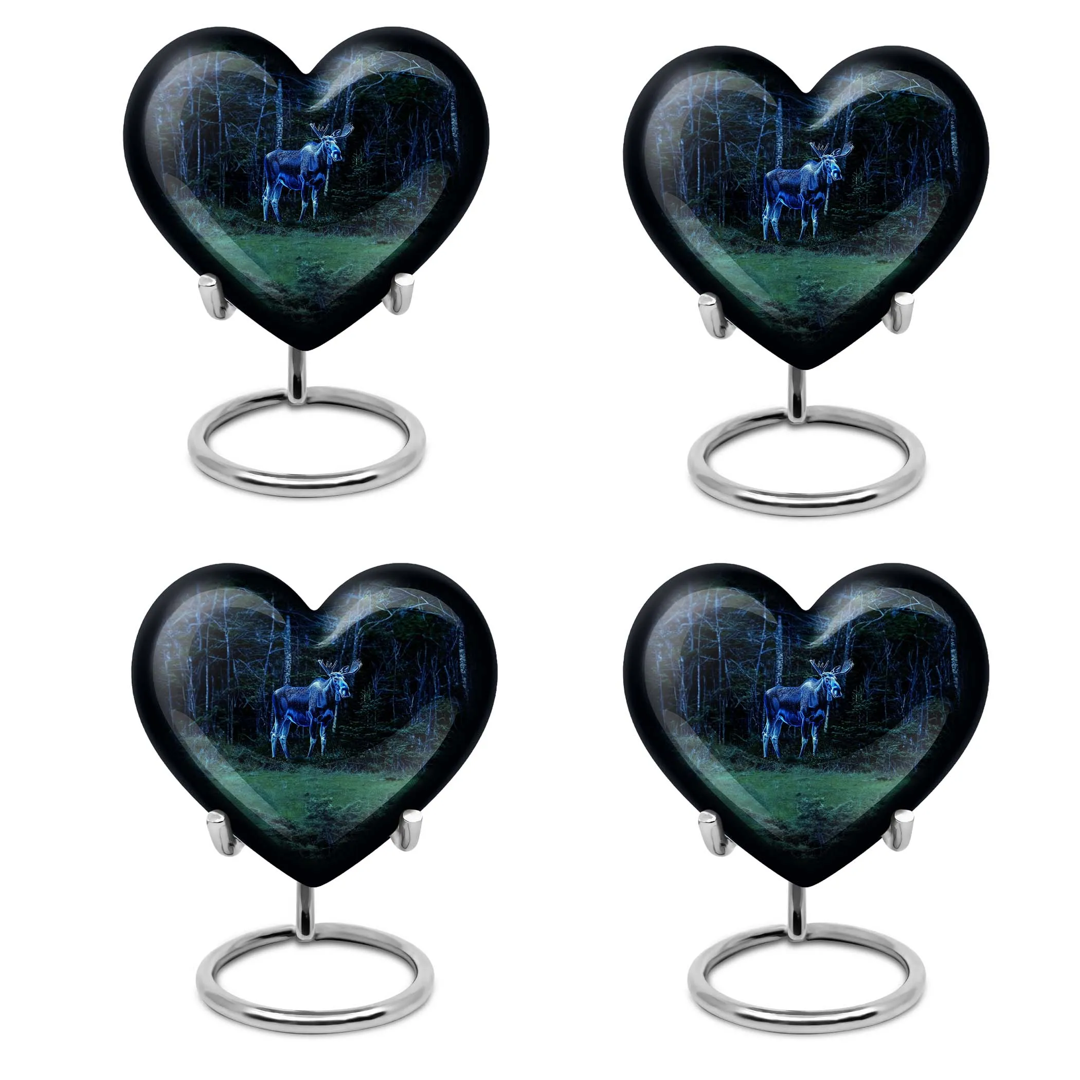 Heart-stirring Abstract Moose Walking Funeral Urn