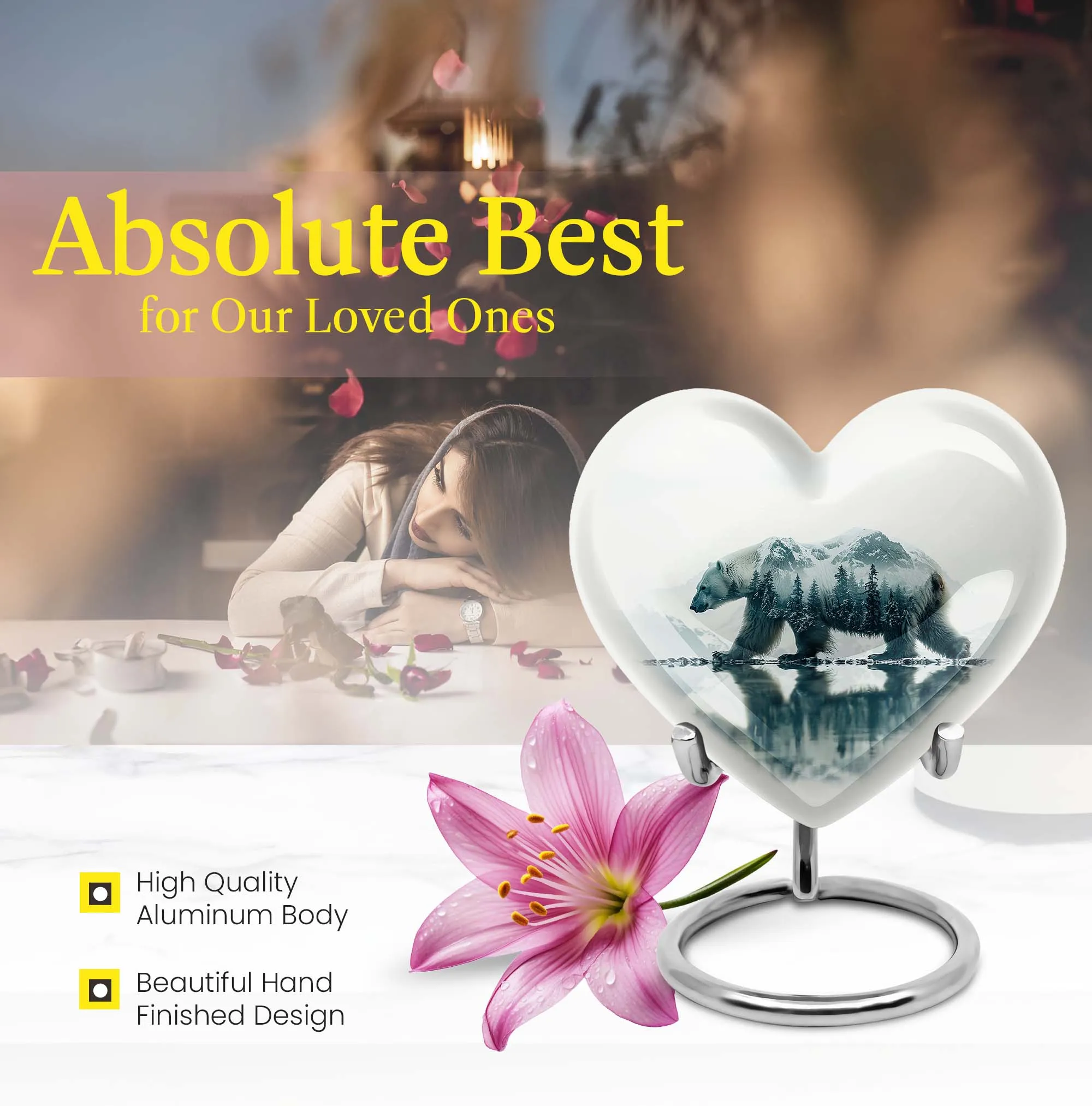 Heartfelt Love Bear Urn: A Noble Memorial for Mom's Ashes