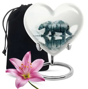 Heartfelt Love Bear Urn: A Noble Memorial for Mom's Ashes