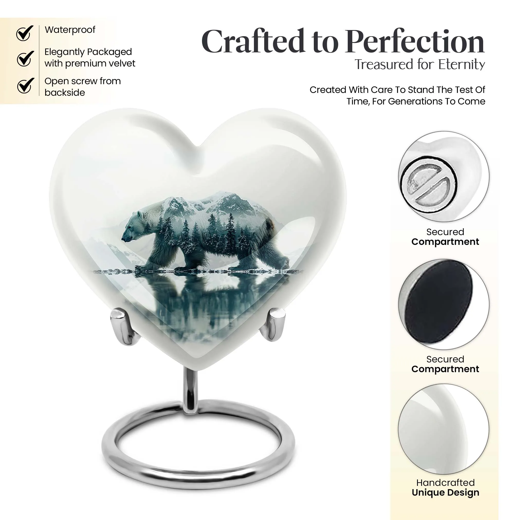 Heartfelt Love Bear Urn: A Noble Memorial for Mom's Ashes