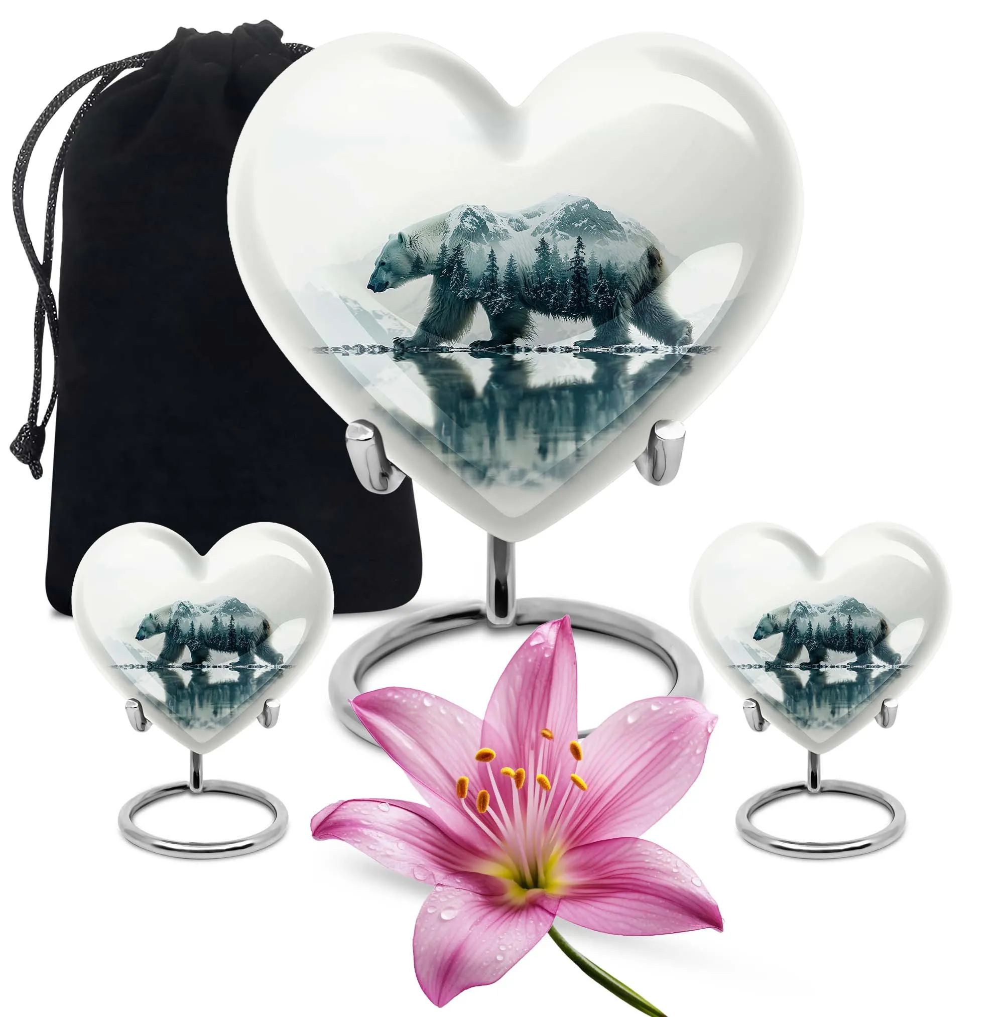 Heartfelt Love Bear Urn: A Noble Memorial for Mom's Ashes