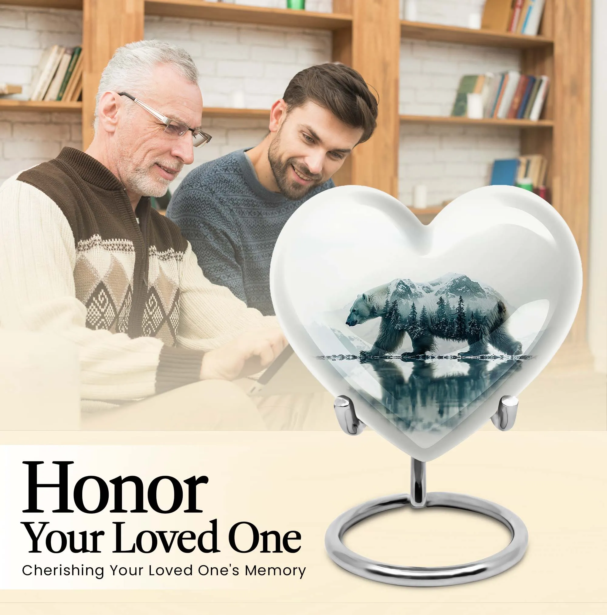 Heartfelt Love Bear Urn: A Noble Memorial for Mom's Ashes