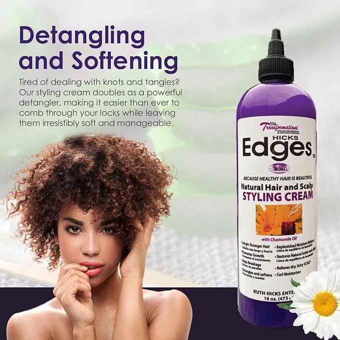 Hicks Edges Natural Hair and Scalp Styling Cream - 16 oz
