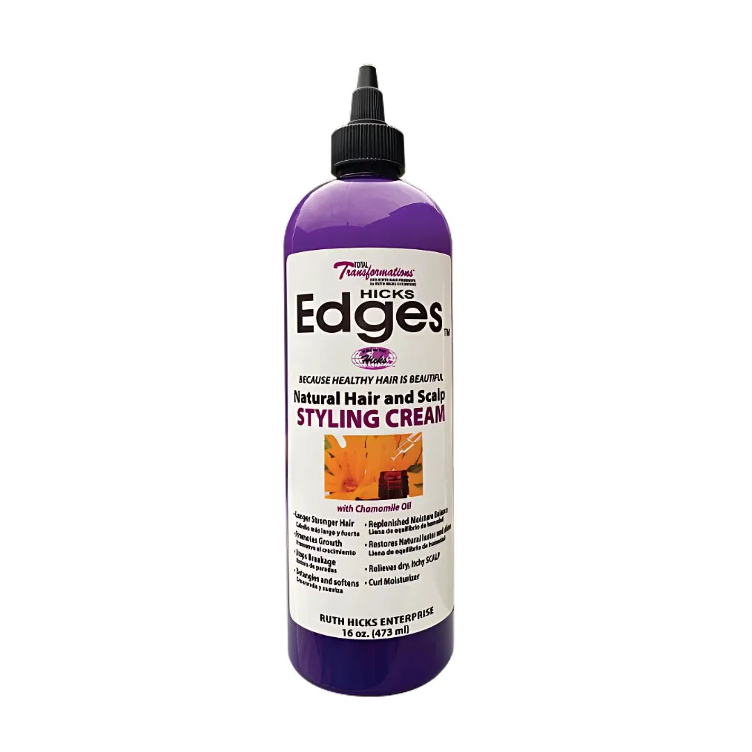 Hicks Edges Natural Hair and Scalp Styling Cream - 16 oz
