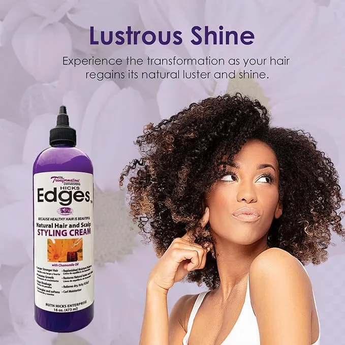 Hicks Edges Natural Hair and Scalp Styling Cream - 16 oz