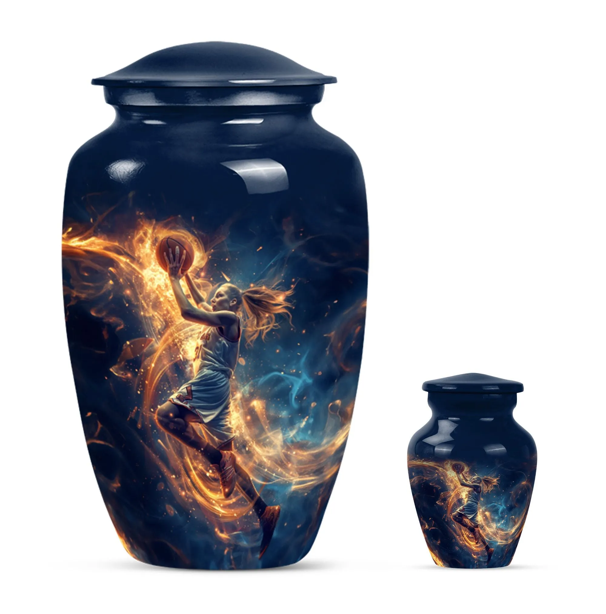 HonorBasket: Sacred Basketball Urn for Funeral Ashes Memento