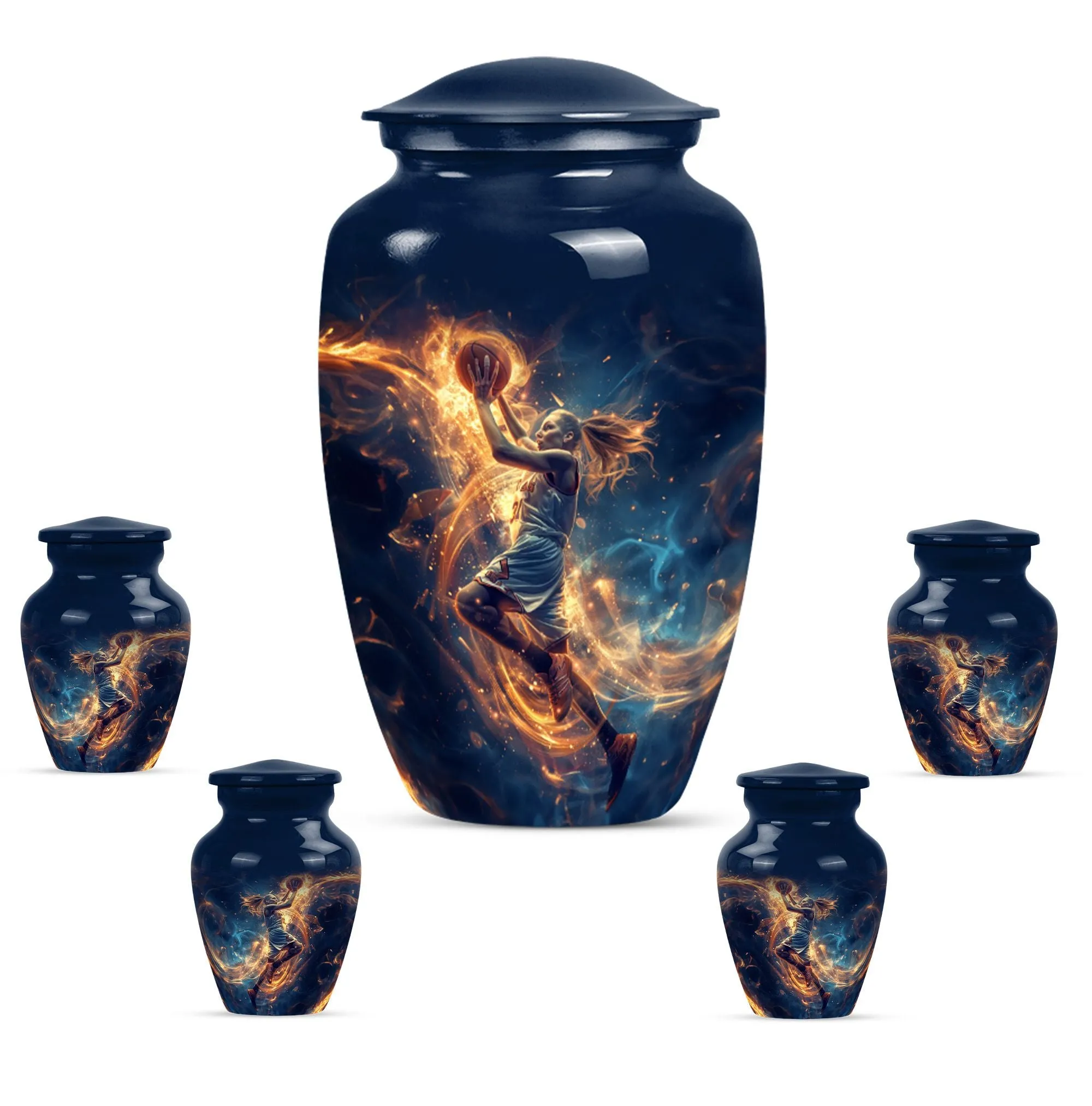 HonorBasket: Sacred Basketball Urn for Funeral Ashes Memento