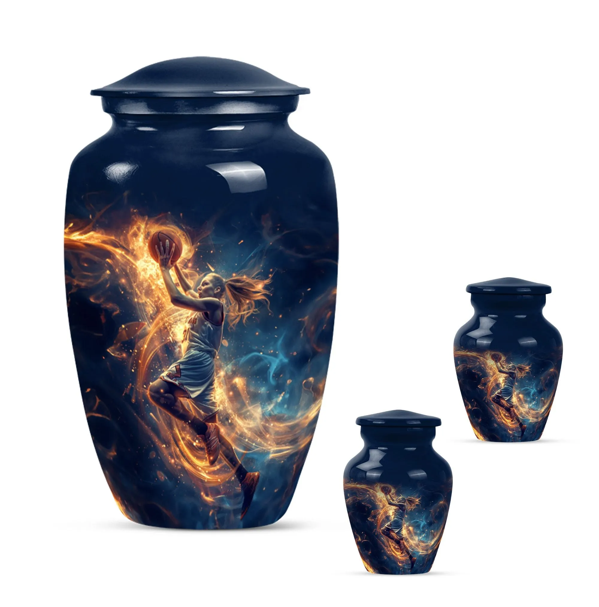 HonorBasket: Sacred Basketball Urn for Funeral Ashes Memento