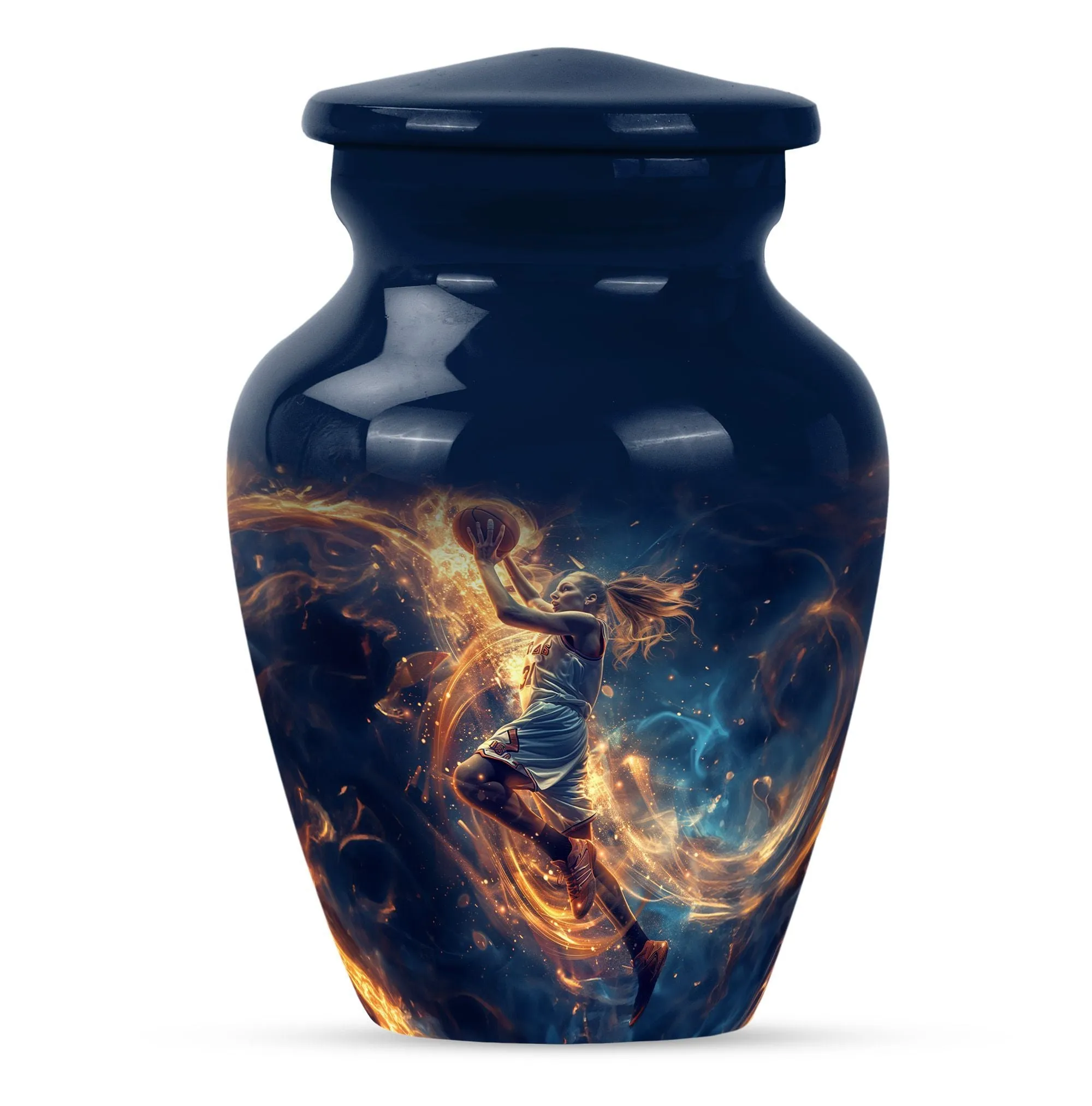 HonorBasket: Sacred Basketball Urn for Funeral Ashes Memento