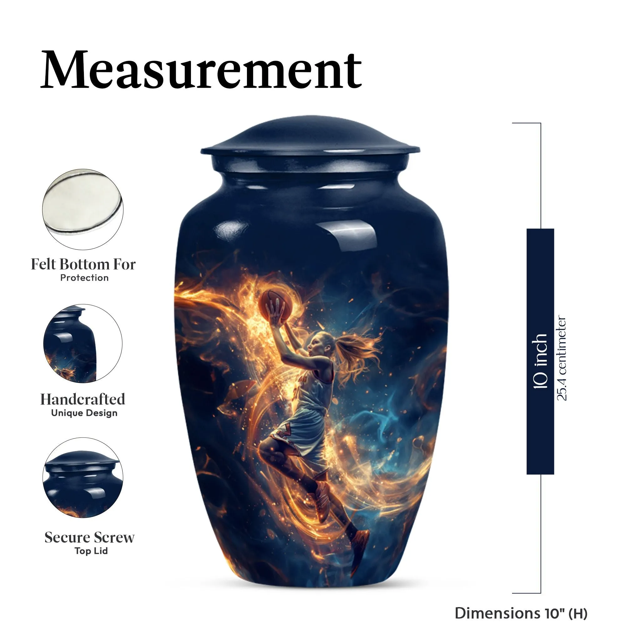 HonorBasket: Sacred Basketball Urn for Funeral Ashes Memento