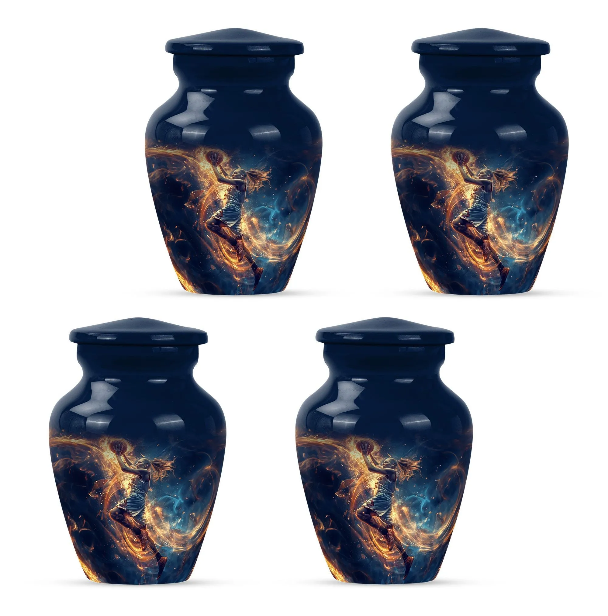 HonorBasket: Sacred Basketball Urn for Funeral Ashes Memento