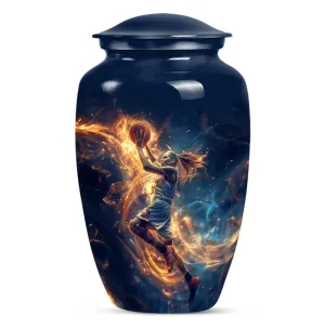 HonorBasket: Sacred Basketball Urn for Funeral Ashes Memento