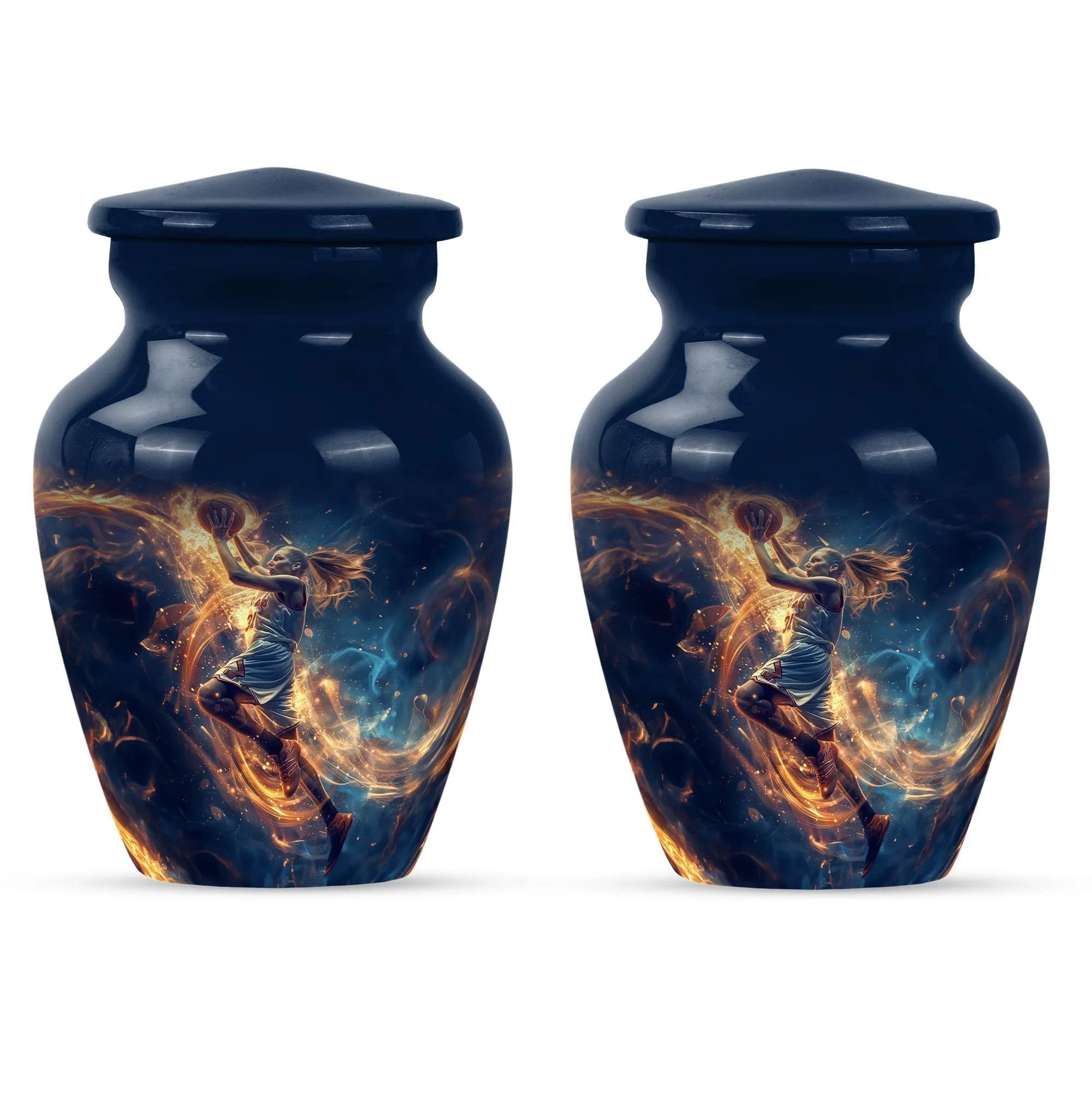 HonorBasket: Sacred Basketball Urn for Funeral Ashes Memento