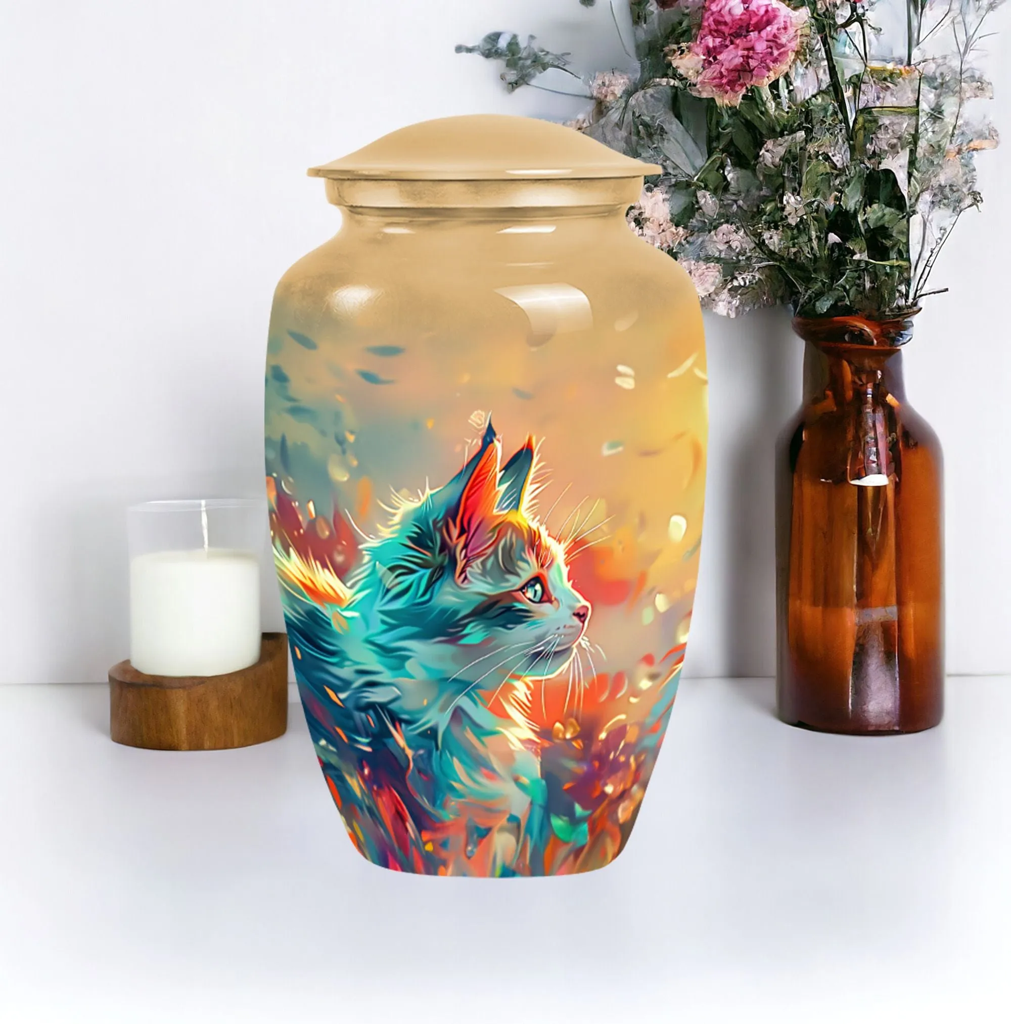 Honoring Memories Cat Urn for Ashes