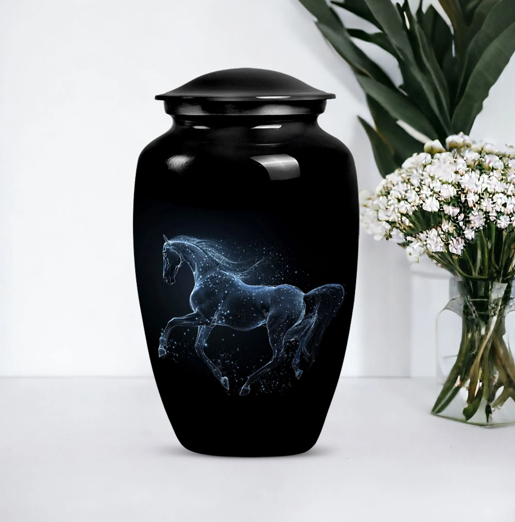 Horse Classic Cremation - Ideal Funeral Urn for Adult Loved Ones