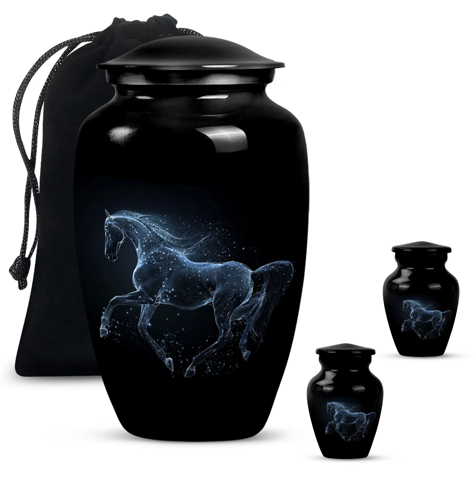 Horse Classic Cremation - Ideal Funeral Urn for Adult Loved Ones
