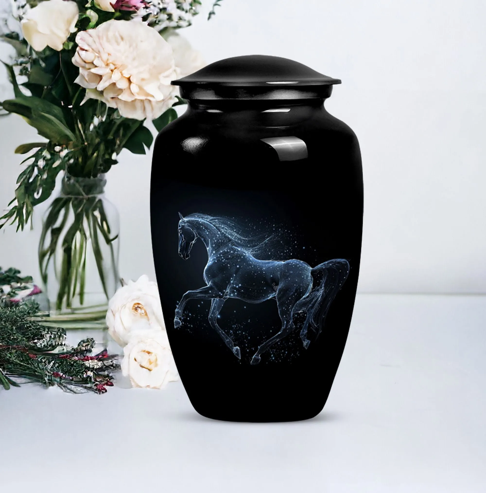 Horse Classic Cremation - Ideal Funeral Urn for Adult Loved Ones