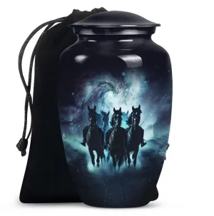 Horse Theme Cremation Urn - Unique Urn For Storing Adult Ashes