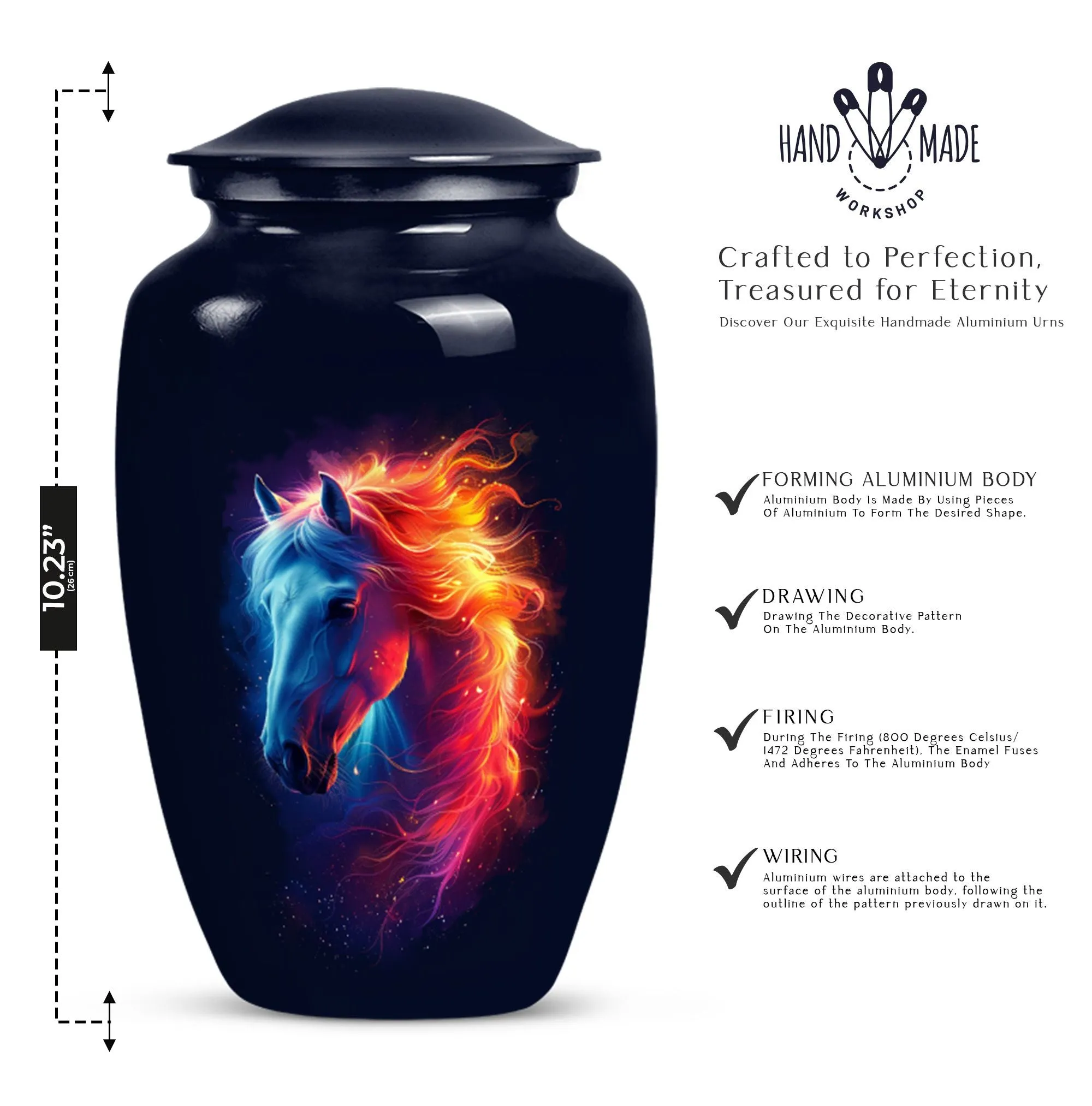 Horse Urn Tranquil Rest - Unforgettable Memorial Forever Urn