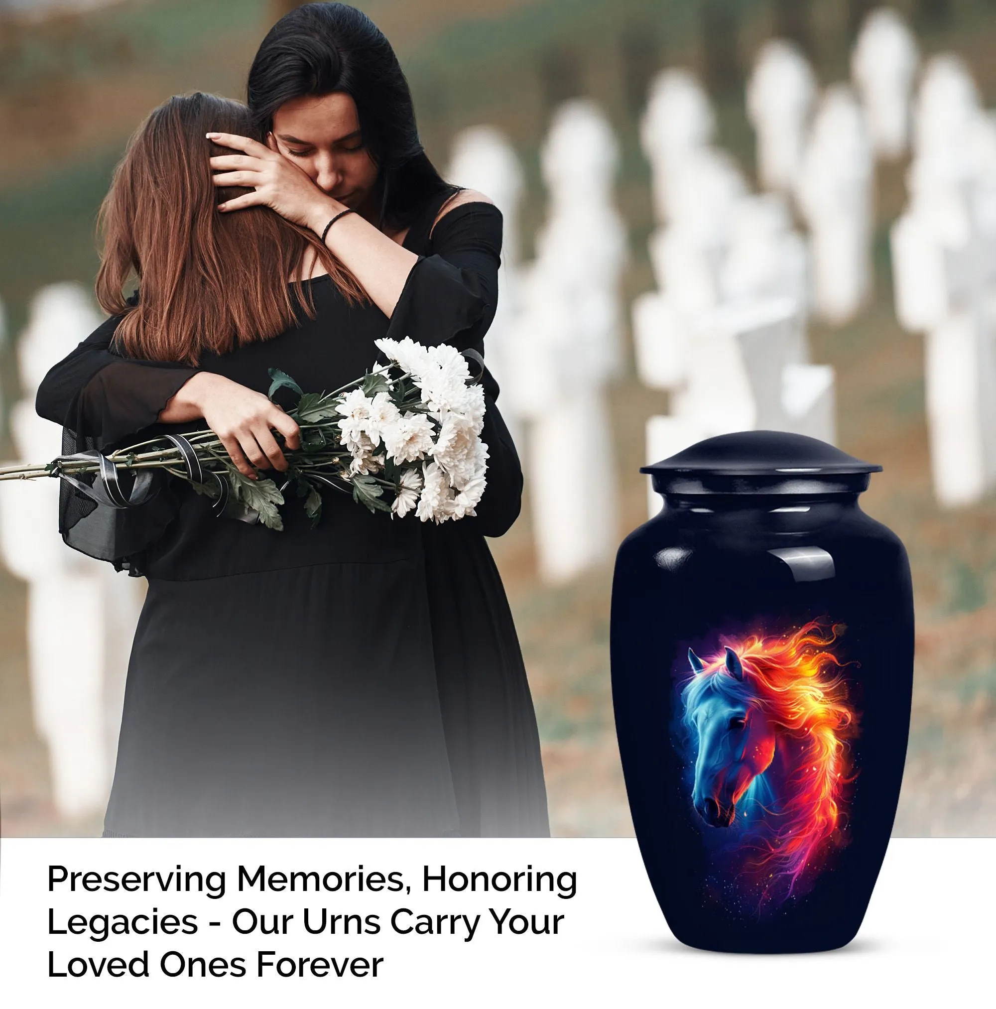 Horse Urn Tranquil Rest - Unforgettable Memorial Forever Urn