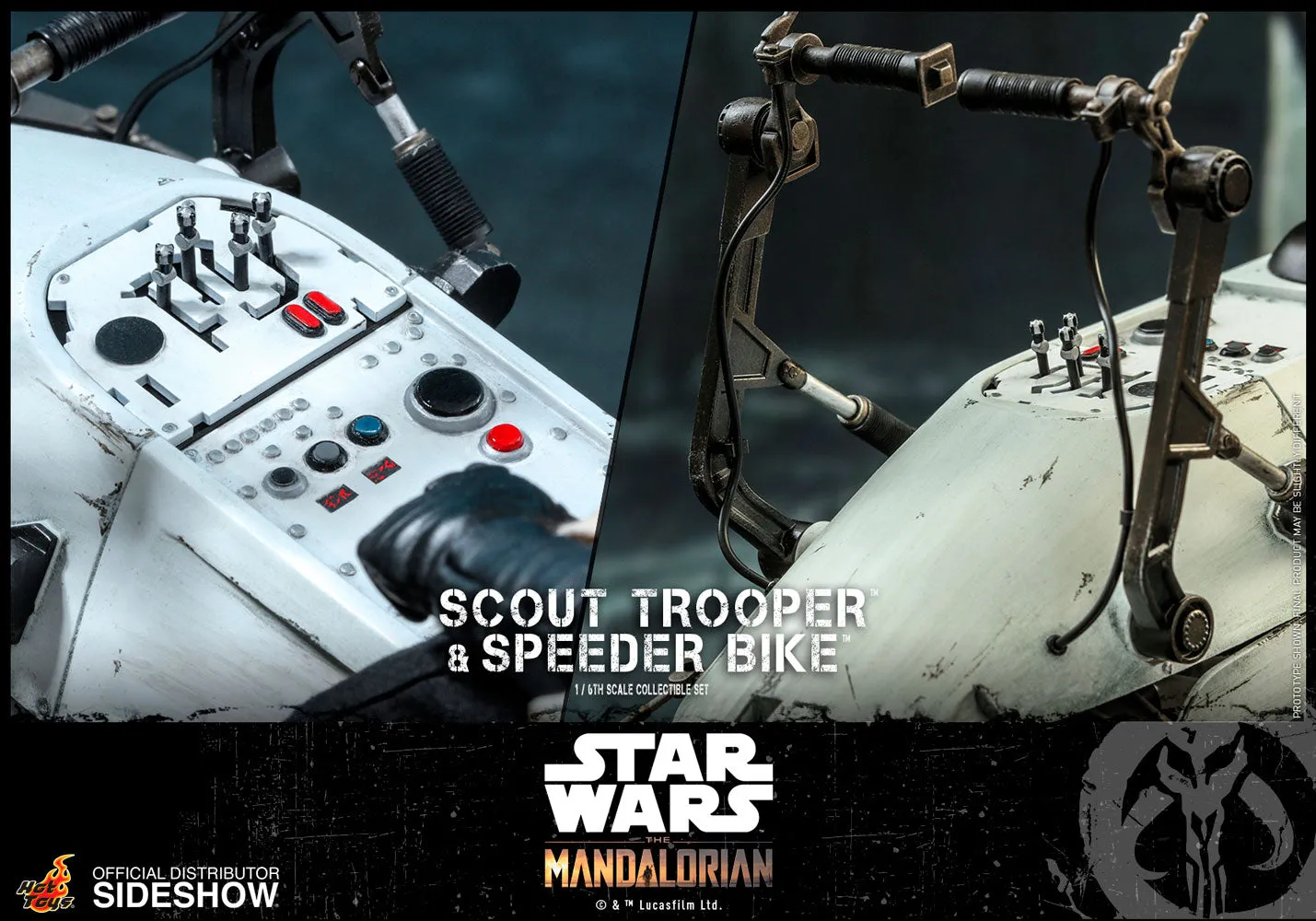 Hot Toys 1/6 The Mandalorian Scout Trooper and Speeder Bike Scale Figure TMS017