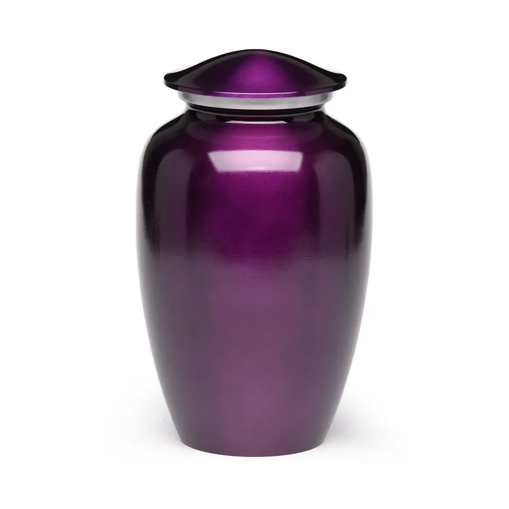 IMPERFECT SELECTION - ADULT Classic Alloy urn - Color Perfection Silver-tone band - High-gloss