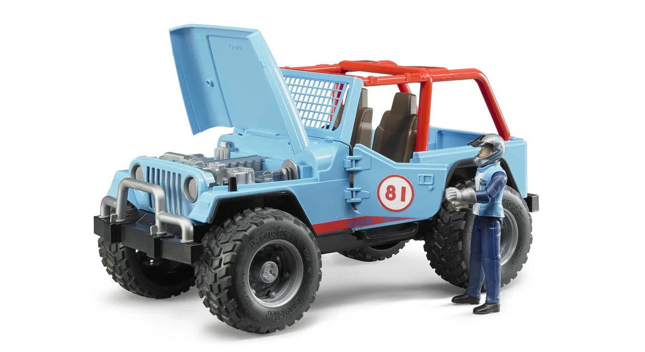 Jeep Cross Country Racer Blue w Driver